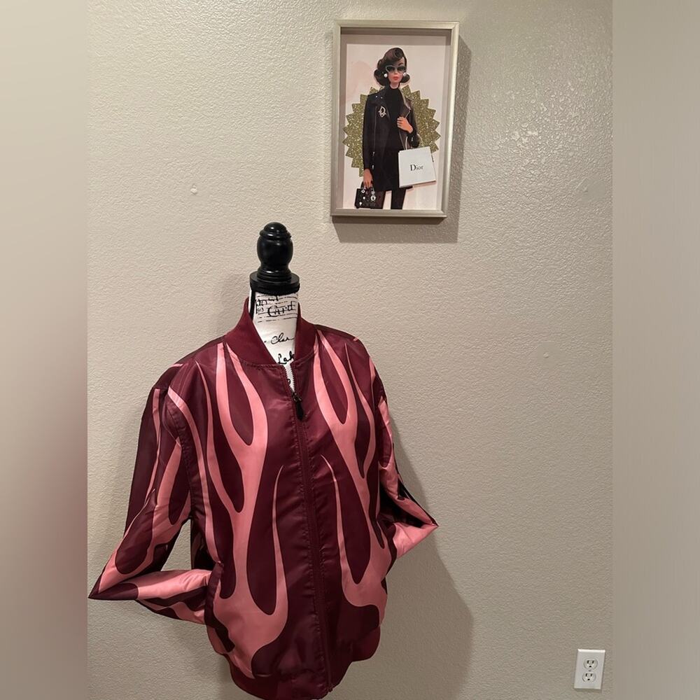 NWT Rebel Vengeance Maroon Flame Jacket M